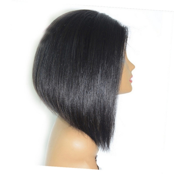 Black Wig Lace Front Medium Short  Length 